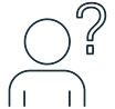 icon showing a person with a question mark